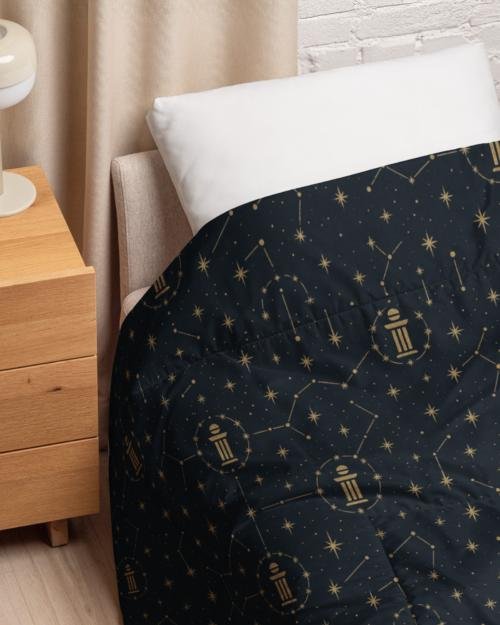 add – Comforter – Black & Gold