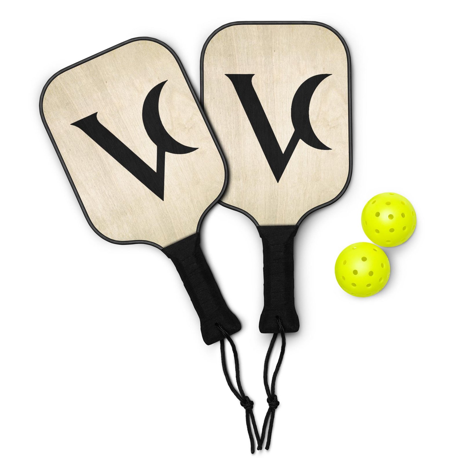 Varéluna: The VARÉ Crest™ – Pickleball paddle set – Black