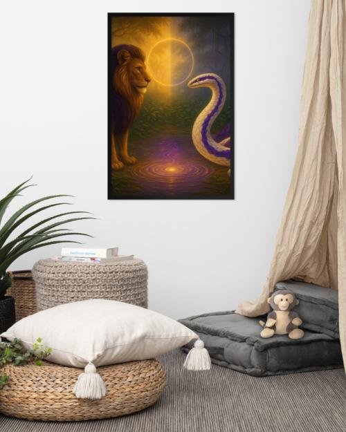 ELYNDRIA™: Origin of the Seralion – Framed photo paper poster
